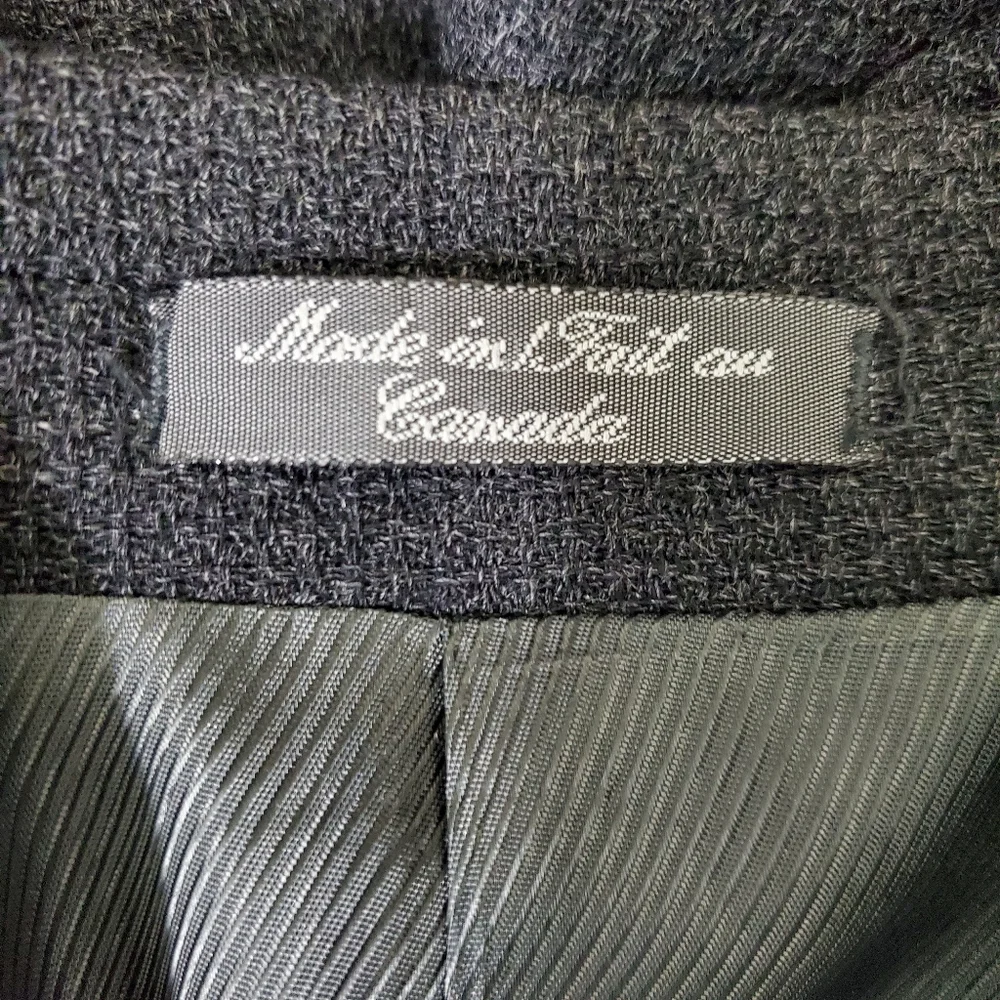 Biella Black/Britches of Georgetowne Gray Wool Knit Jacket, Size 48R